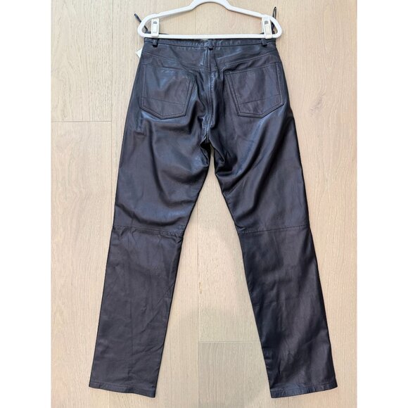 Brand new Vintage 2000's Men’s DKNY Genuine Leather Pants, size 31 - Picture 5 of 16